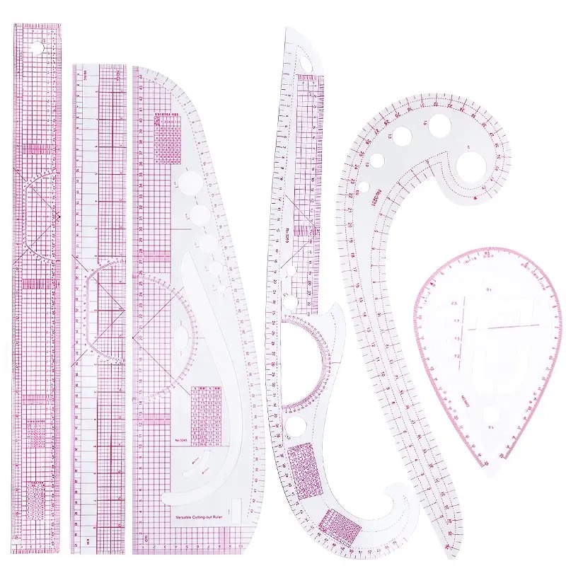 Sewing Gauge Ruler - Regla curva francesa de 6 uds.,